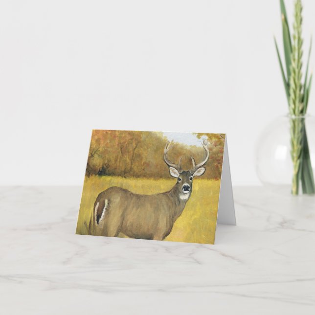 Fall Buck Art Carte pour notes (Devant)
