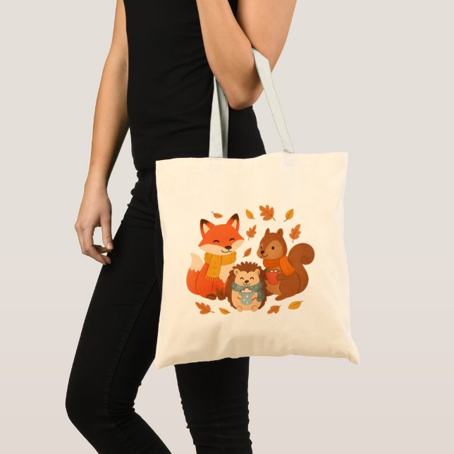 Fall Friends – Sac fourre-tout Cozy Crew de la for (Devant (produit))