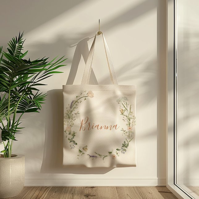 Fall Garden Wildflower Bridesmaid Tote Bag (Créateur téléchargé)