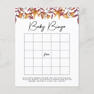 Fall in Love Baby Bingo Baby shower Jeu