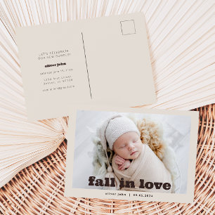 Fall in Love Sip and See Party Postcard Invitation