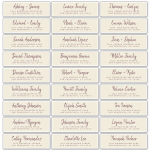 Fall Love Antique White Guest Étiquettes de adress