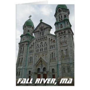 Fall River, Mass Gothic Church Grey Card
