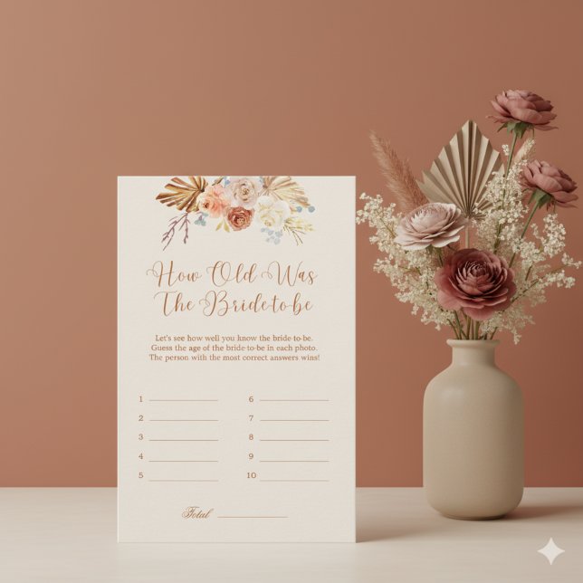 Fall Rustic How Old Was The Bride-to-be Game (Créateur téléchargé)