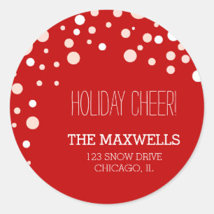 Falling Snow Holiday Cheval étiquettes de adresse 