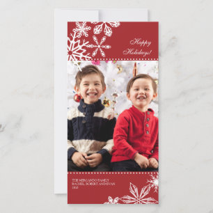 Falling Snowflakes Carte photo de vacances