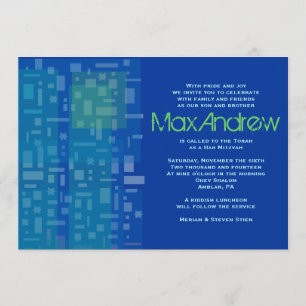 FALLING STARS & CARRÉS Bar Invitation Bat mitzvah