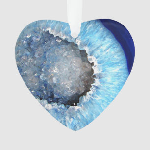 Falln Geode en cristal bleu