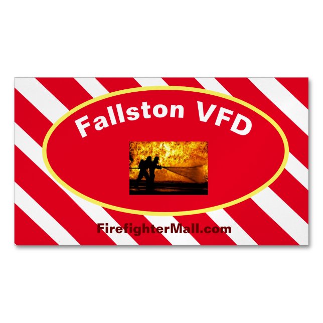 Fallston VFD Flames Cartes de visite magnétiques (devant)