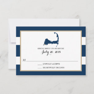 Falmouth Cape Cod avec coeur Mariage RSVP