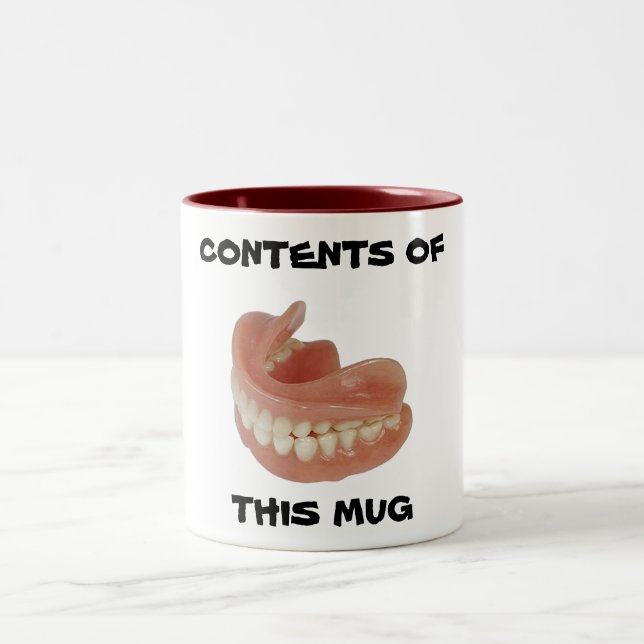 FALSE TITULAIRE DE DENTS MUG (GRAND CADEAU) (Centre)