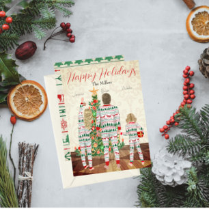 Famille 3 - Carte de vacances à plat