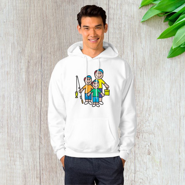 Famille Aller Pêche Mens Sweat - shirt à capuche (Créateur téléchargé)