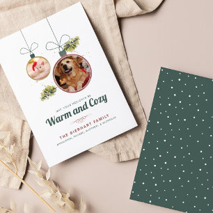 Famille Animaux Photos Moderne Noël Carte de vacan