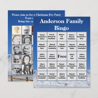 Famille Bingo Jeu Neige Couverte Montagne Photo
