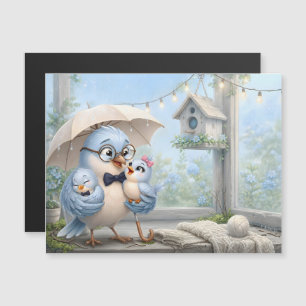 Famille Blue Bird Carte Magnétique – Oiseau Père M