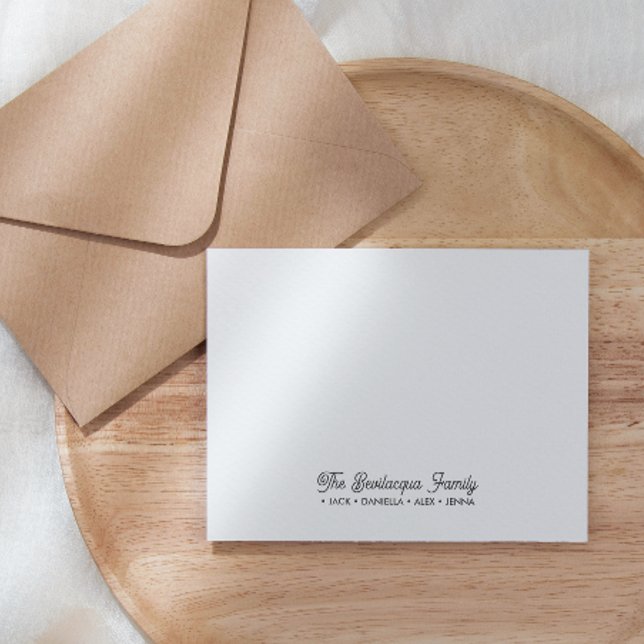 FAMILLE CARTE POUR NOTES papeterie Noms Cursive Gr (Créateur téléchargé)