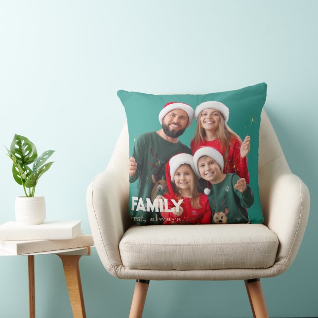 Famille | Coussin avec texte de style boho et deux (Chaise)
