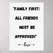 Famille d'abord : Tous les amis doivent être appro