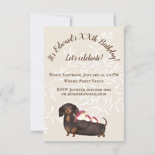 Famille Dachshund et Birds (Devant)