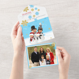 Famille de 4 ajouter votre visage à une carte de b