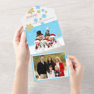Famille de 6 ajouter votre visage à une carte de b