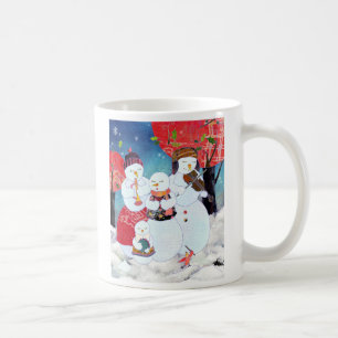 Famille de bonhomme de neige : Tasse de Noël