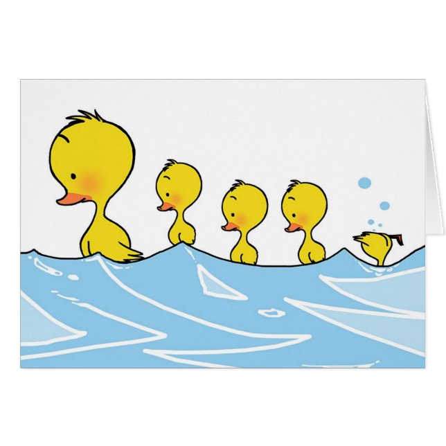 Famille de canard de natation (Devant horizontal)