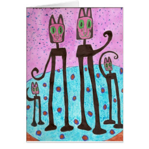 Famille de chat - dessin fait par autisme de simo
