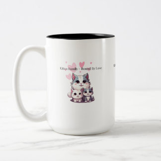 Famille de chatons mignons unis par l'amour Mug Ch