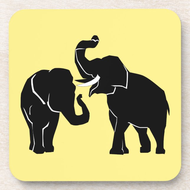 Famille de Dessous de verre Elephant Couple - Vos  (Devant)