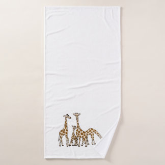 Famille de girafe en serviette Brown et beige de