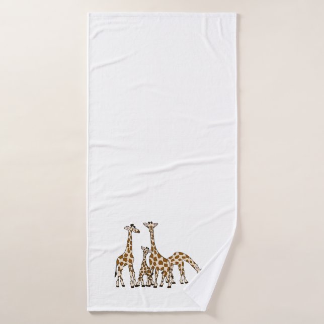 Famille de girafe en serviette Brown et beige de (Serviette de bain)