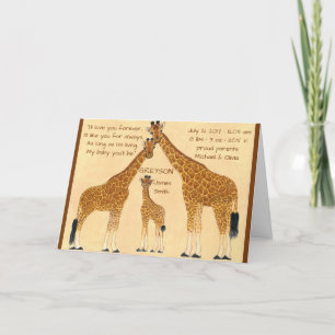 Famille de Giraffe - Faire-part de naissance