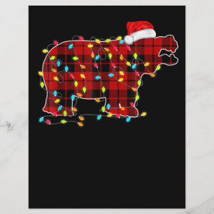 Famille de jumelage de lumières de Noël hippo amus