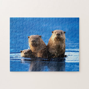 Famille de loutres de mer, Puzzle de Jigsaw