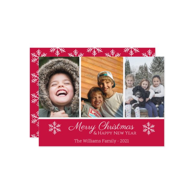 Famille de Noël 3 Photo Flèche de neige (Devant/Arrière en situation)