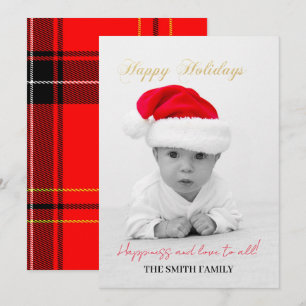 Famille de Noël, bébé Père Noël Carte de vacances