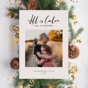 Famille de Noël Carte photo, Moderne, Minimaliste