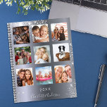 Famille de parties scintillant d'argent photo coll<br><div class="desc">Faites votre propre collage photo de famille unique en cadeau pour votre mère, votre femme ou vous-même. Utilisez quatre, 9 de vos photos préférées de votre famille, amis, destination de voyage de rêve ou animal de compagnie! Personnalisez et ajoutez un nom et une année. Le nom est écrit avec un...</div>