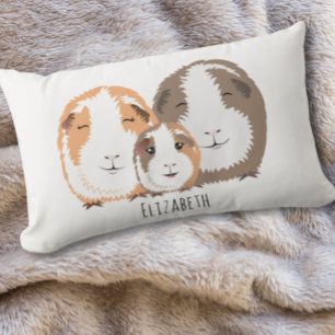 Famille de porcs de Guinée mignonne Coussin