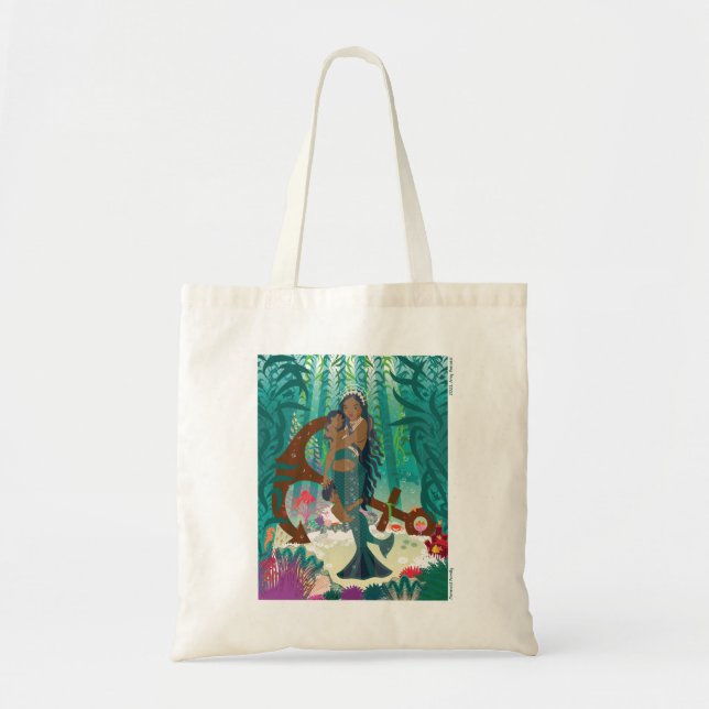Famille de sirènes (peau et yeux bruns) Sac fourre (Devant)