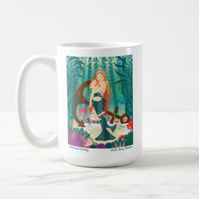Famille de sirènes (rousses) Mug (Gauche)