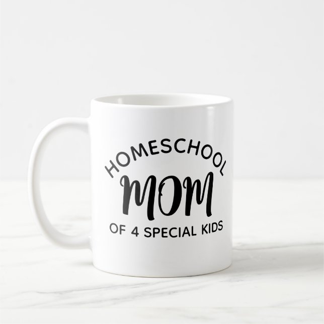 Famille d'école Maman Spécial Enfants Café Mug (Gauche)