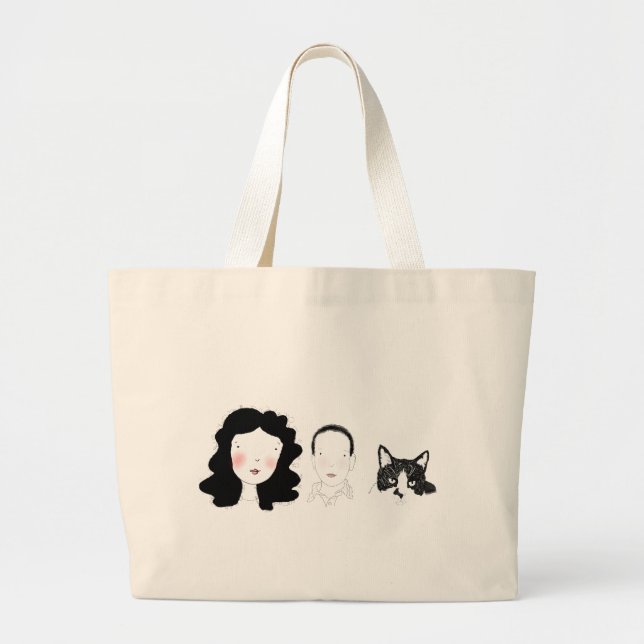 Famille - design de caractère minimal grand sac fo (Devant)
