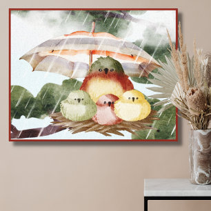 Famille d'oiseaux Abri de la toile de tempête Im