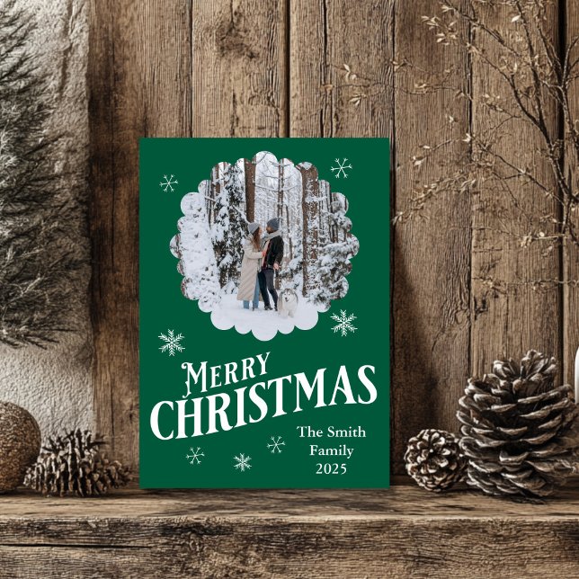 Famille et chien personnalisés Joyeux Carte photo  (Créateur téléchargé)