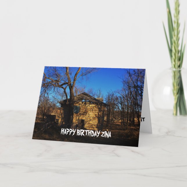 FAMILLE FERME MAISON Carte d'anniversaire (Devant)