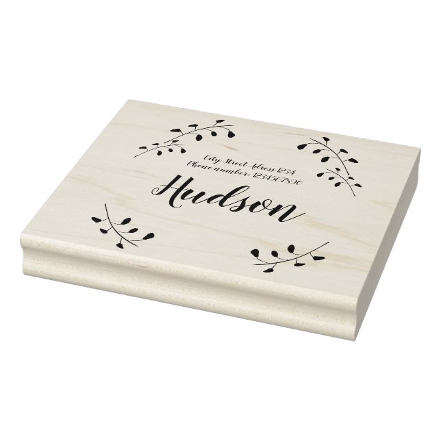 Famille florale et l'adresse de retour tampon (Tampon)