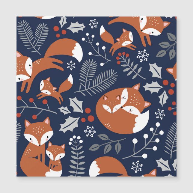 Famille Fox : motif vintage sans soudure. (Devant)